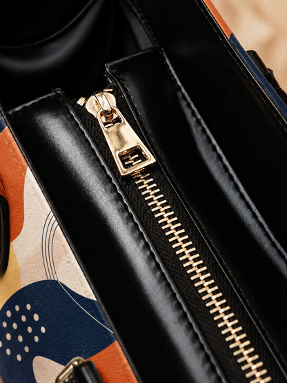 Personalized Black Women Leather PU Leather Handbag, Afro Girl Gifts UKND6220501