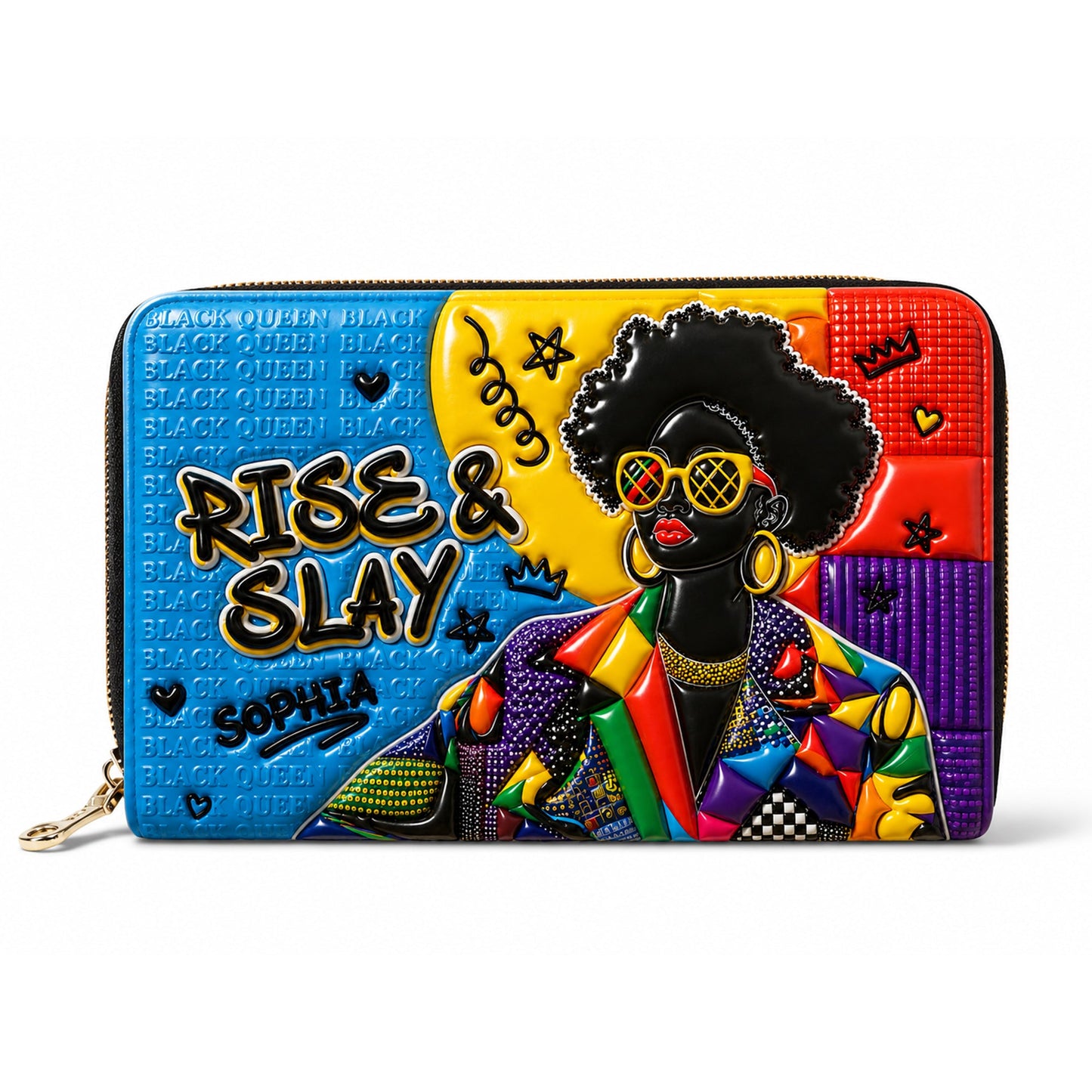 Personalized Black Women PU Leather Handbag QFTD6050601