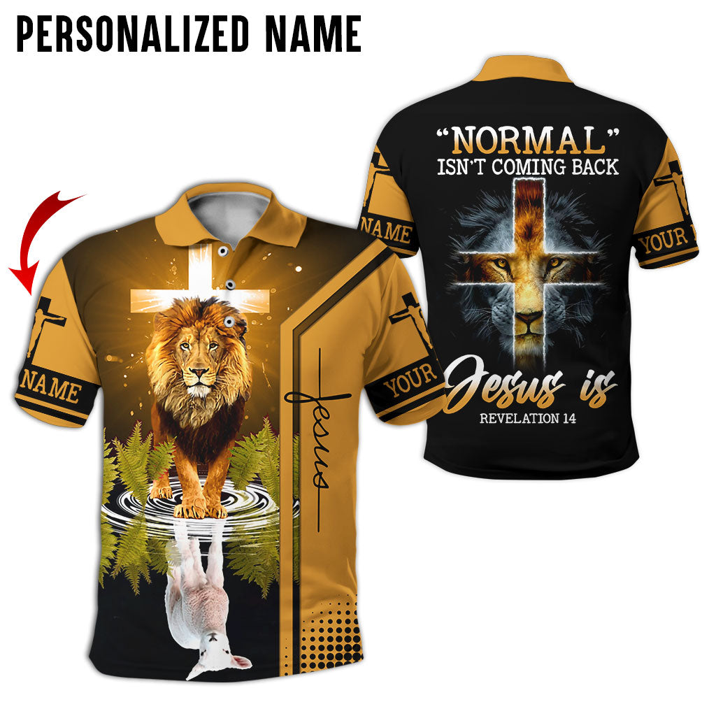 Personalized Name Normal Isn’t Coming Back Jesus Is Revelation 14 Cross Lion 3D All Over Printed Clothes QFKH230502