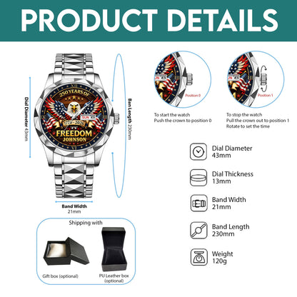 Personalized United State 250th Anniversary  Alloy Luxury Quartz Watch UKND6140301