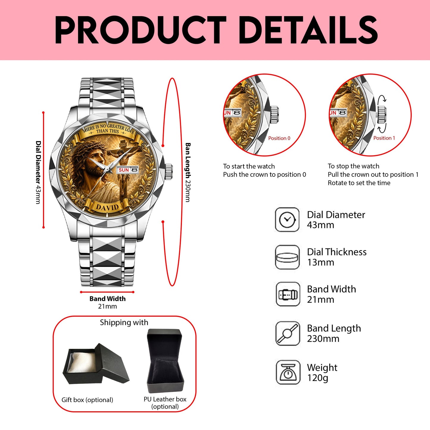 Personalized Jesus Watch UKPY6030802