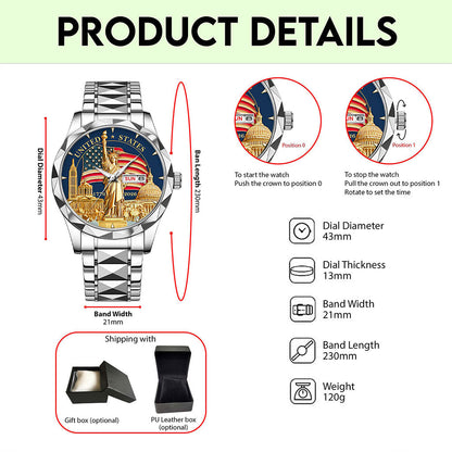 United States 250th Anniversary Alloy Luxury Quartz Watch QFHA6100105