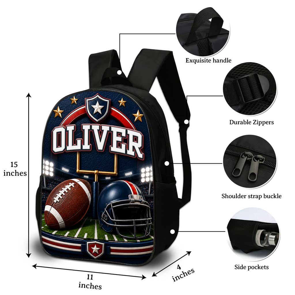 Personalized Back To School Football Kids Backpack NPND6250603