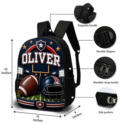 Personalized Back To School Football Kids Backpack NPND6250603