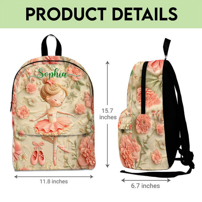 Personalized Ballet Back To School Backpack, School Bag For Kid UKPY5080803-DX