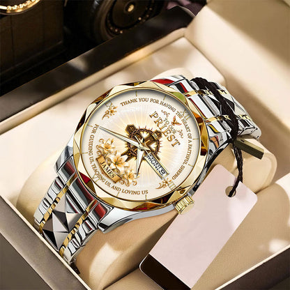 Personalized To Our Priest Alloy Luxury Quartz Watch, God Watch UKUU6180604