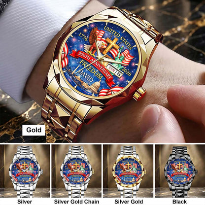 Personalized United State 250th Anniversary Alloy Luxury Quartz Watch UKHA6100402