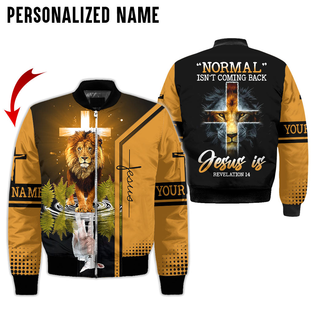 Personalized Name Normal Isn’t Coming Back Jesus Is Revelation 14 Cross Lion 3D All Over Printed Clothes QFKH230502