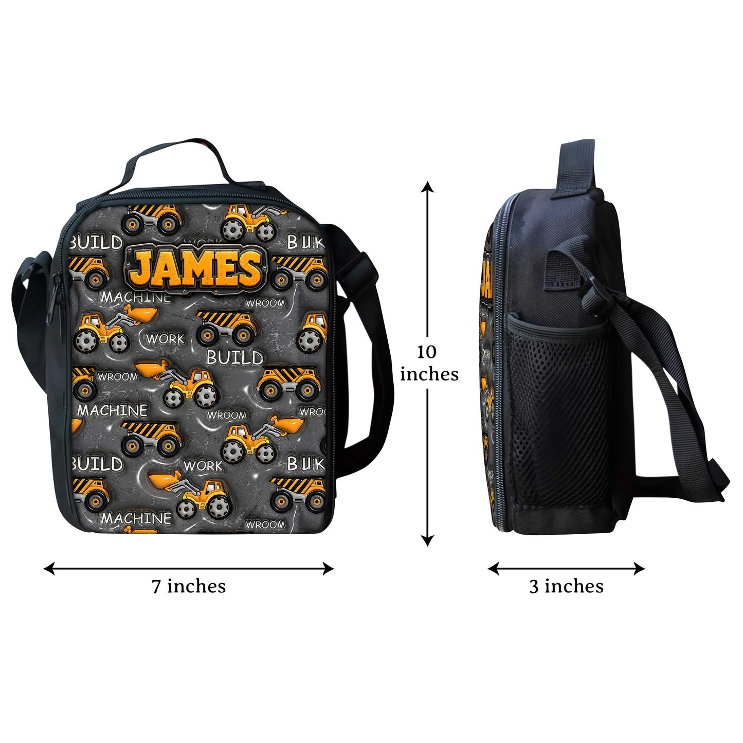 Personalized Back To School Inflat Construction Vehicles Backpack NPHA6030701