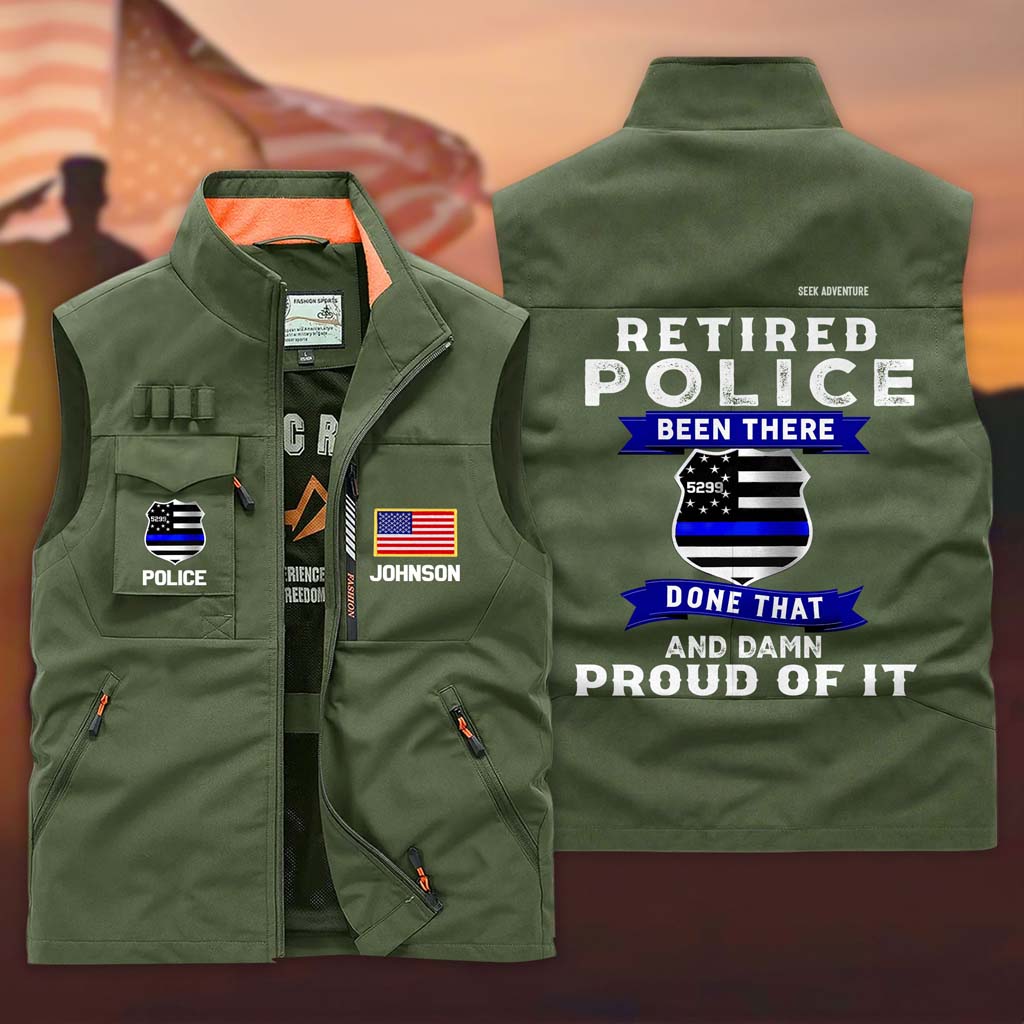Personalized Police Multi-Pocket Vest UKTD6310101
