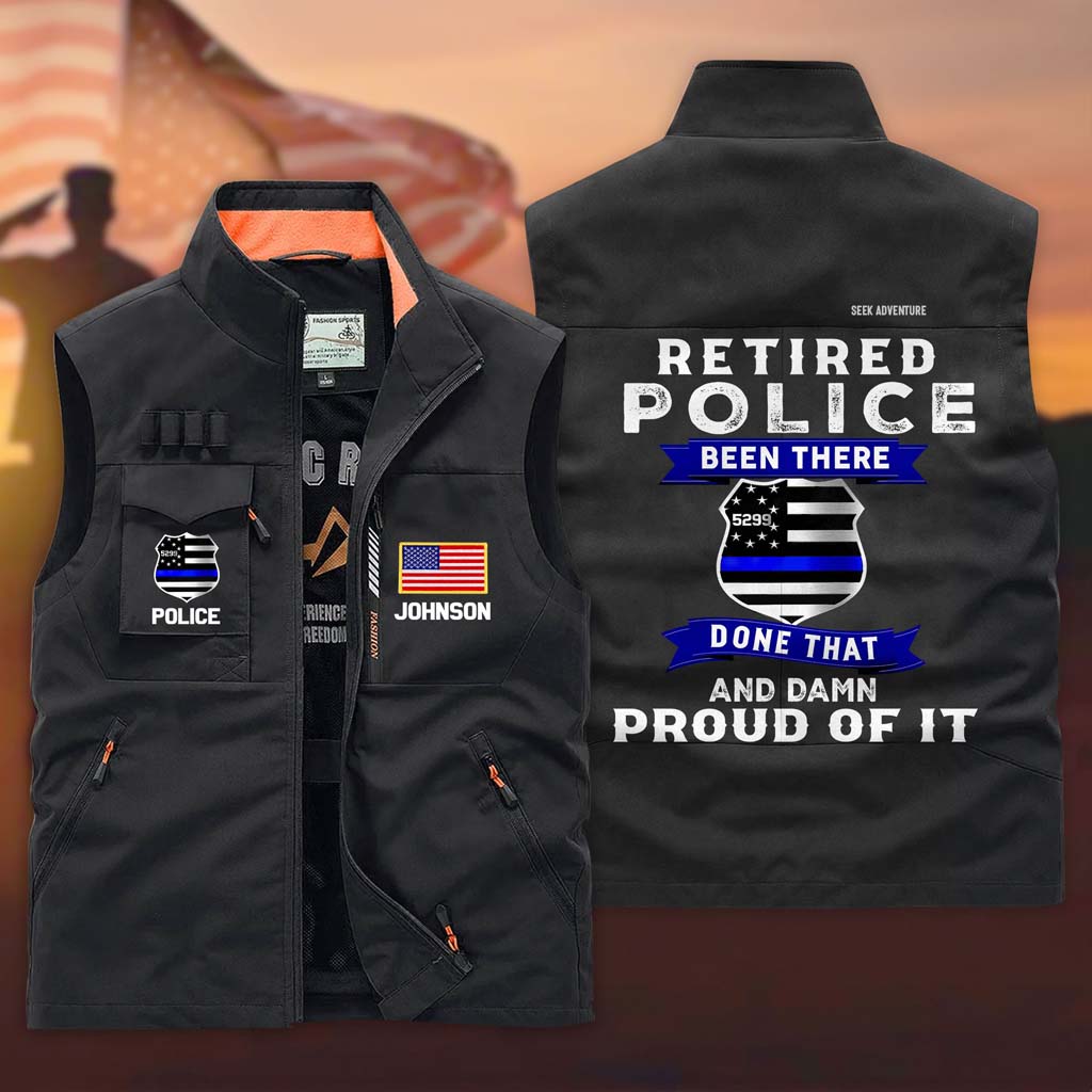 Personalized Police Multi-Pocket Vest UKTD6310101