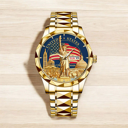 United States 250th Anniversary Alloy Luxury Quartz Watch QFHA6100105