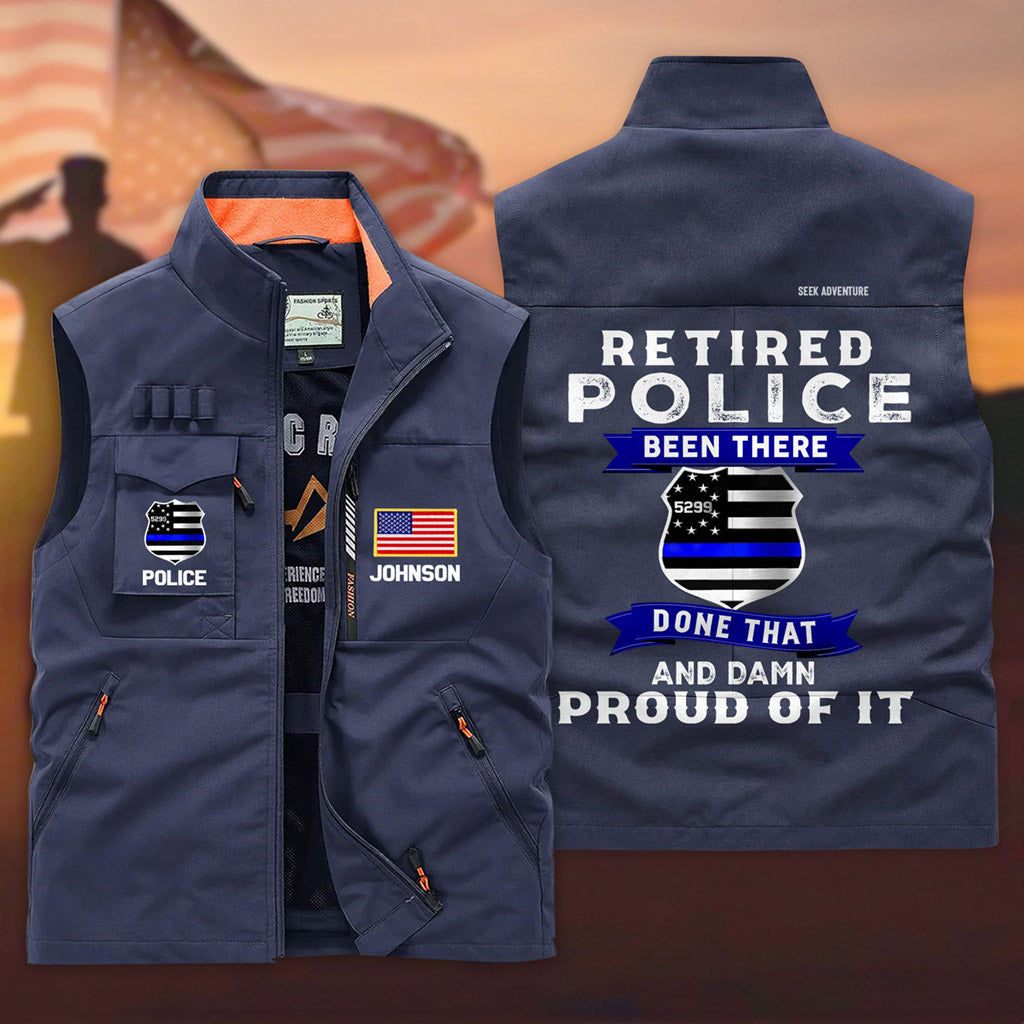 Personalized Police Multi-Pocket Vest UKTD6310101