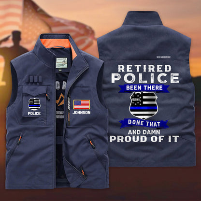 Personalized Police Multi-Pocket Vest UKTD6310101