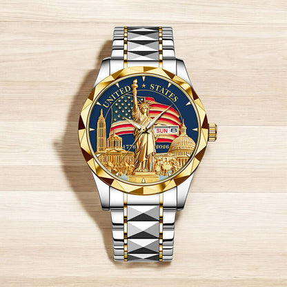 United States 250th Anniversary Alloy Luxury Quartz Watch QFHA6100105