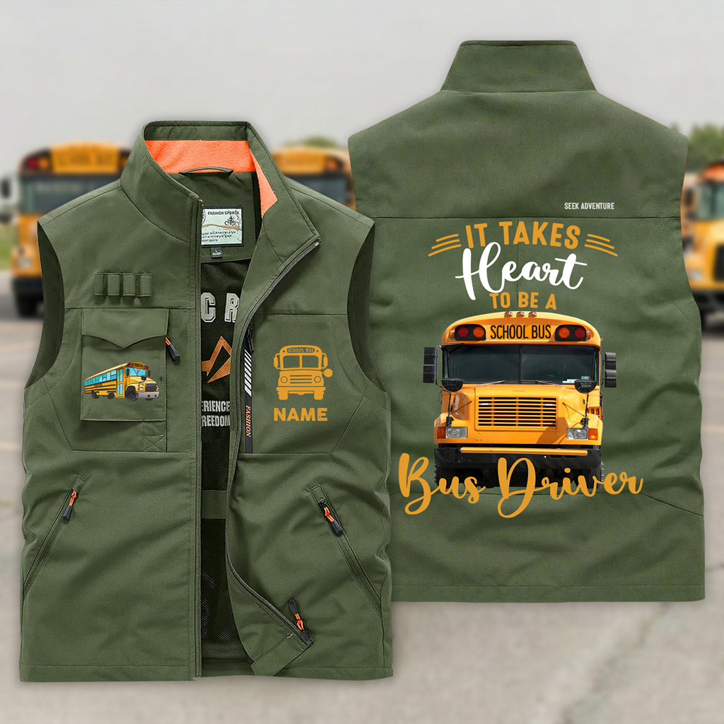 Custom School Bus Driver Multi-Pocket Vest UKNT6240302