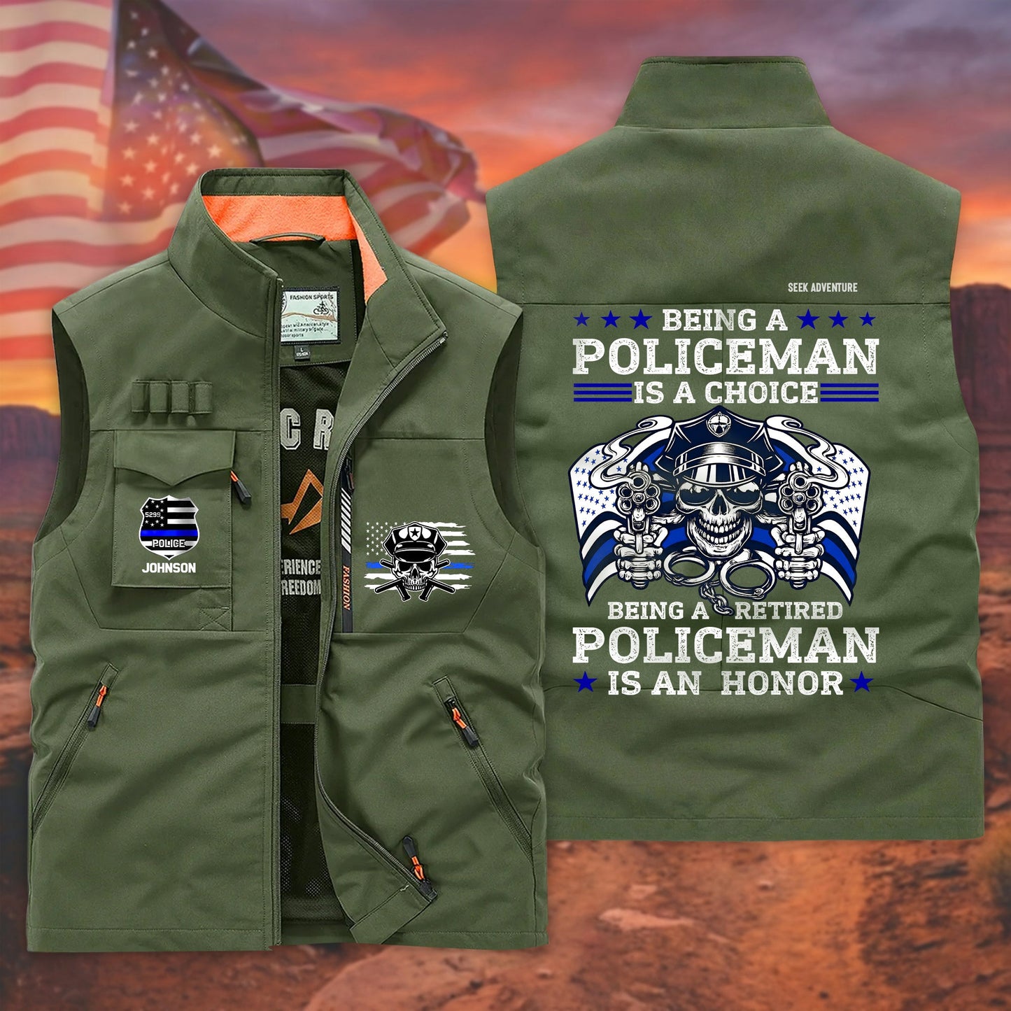 Custom Police Multi-Pocket Vest THNT6070404