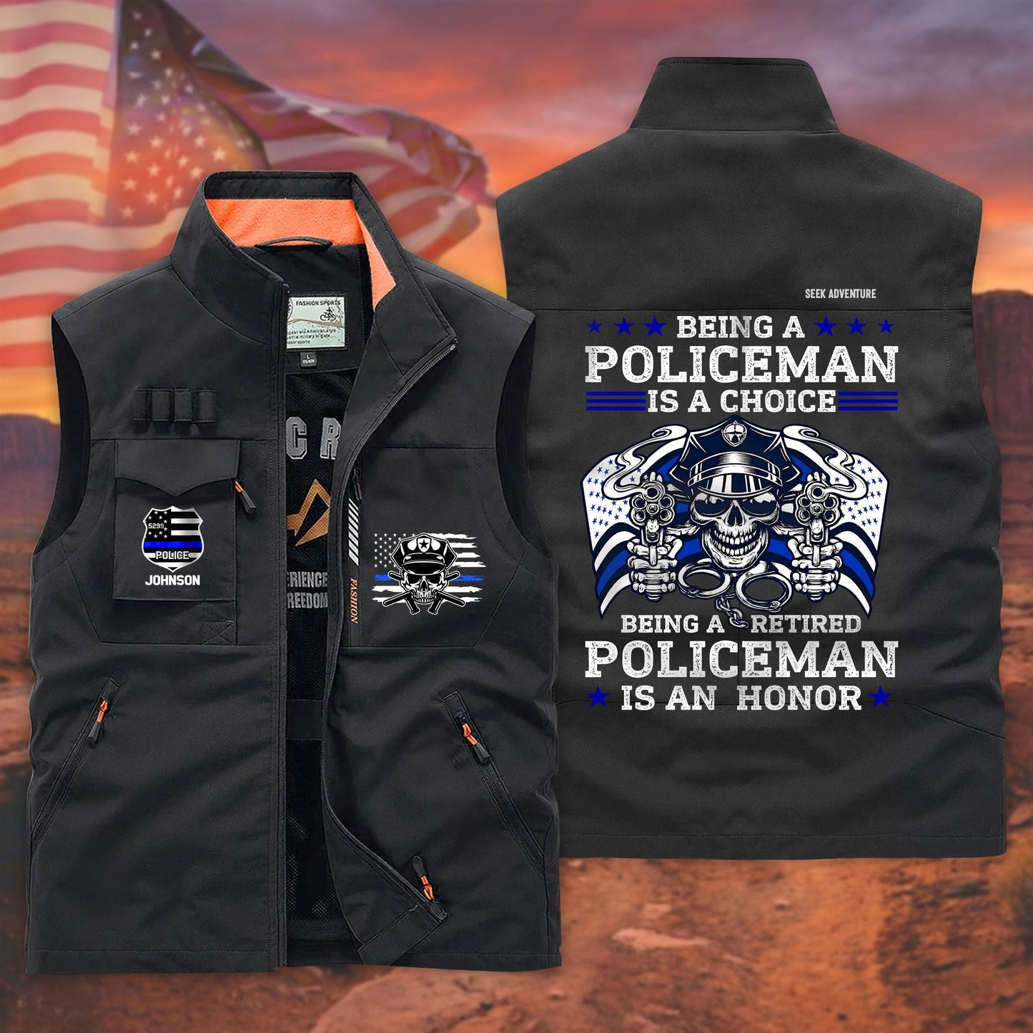 Custom Police Multi-Pocket Vest THNT6070404