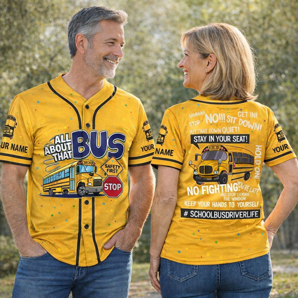 Personalized School Bus Driver Baseball Jersey NPND5260407