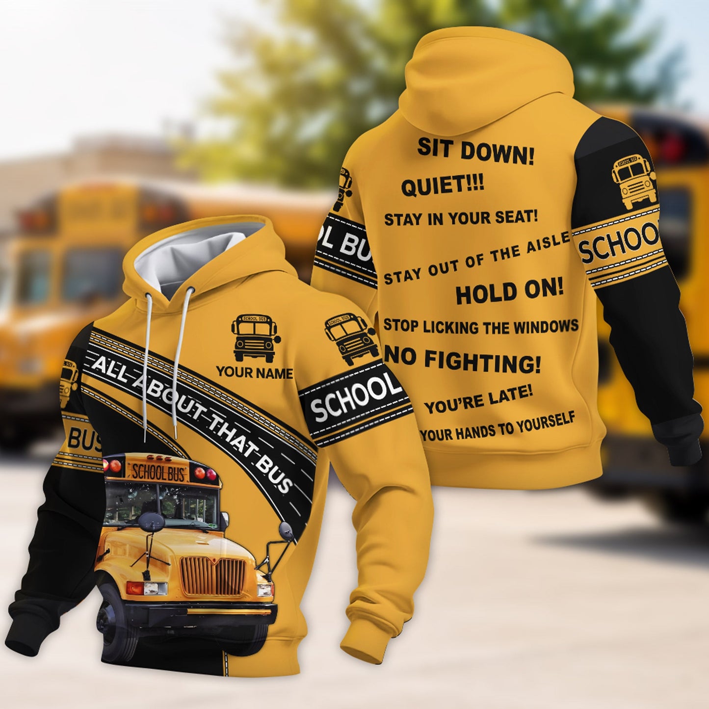 Personalized School Bus Driver 3D All Over Printed Clothes UKNT6280704