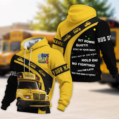 Personalized School Bus Driver 3D All Over Printed Clothes UKNT6280707