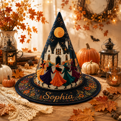 Personalized Witch Halloween Quilted Witch Hat UKND6070814