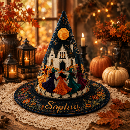 Personalized Witch Halloween Quilted Witch Hat UKND6070814
