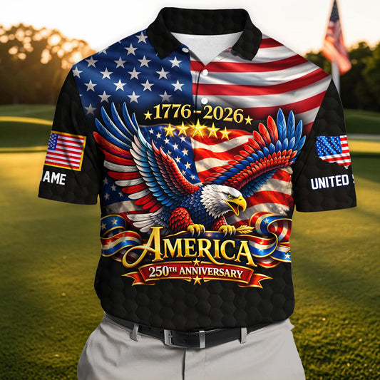 Personalized United States 250th Anniversary Polo Shirt UKNT6170401