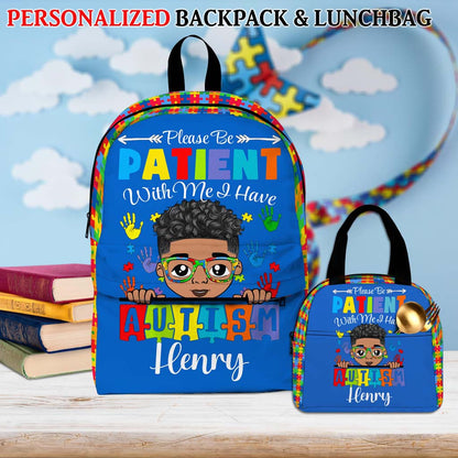 Personalized Backpack for Kids with Autism - Back To School Bag for Autistic Child QFHM4040703-DX