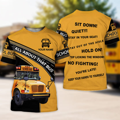 Personalized School Bus Driver 3D All Over Printed Clothes UKNT6280704